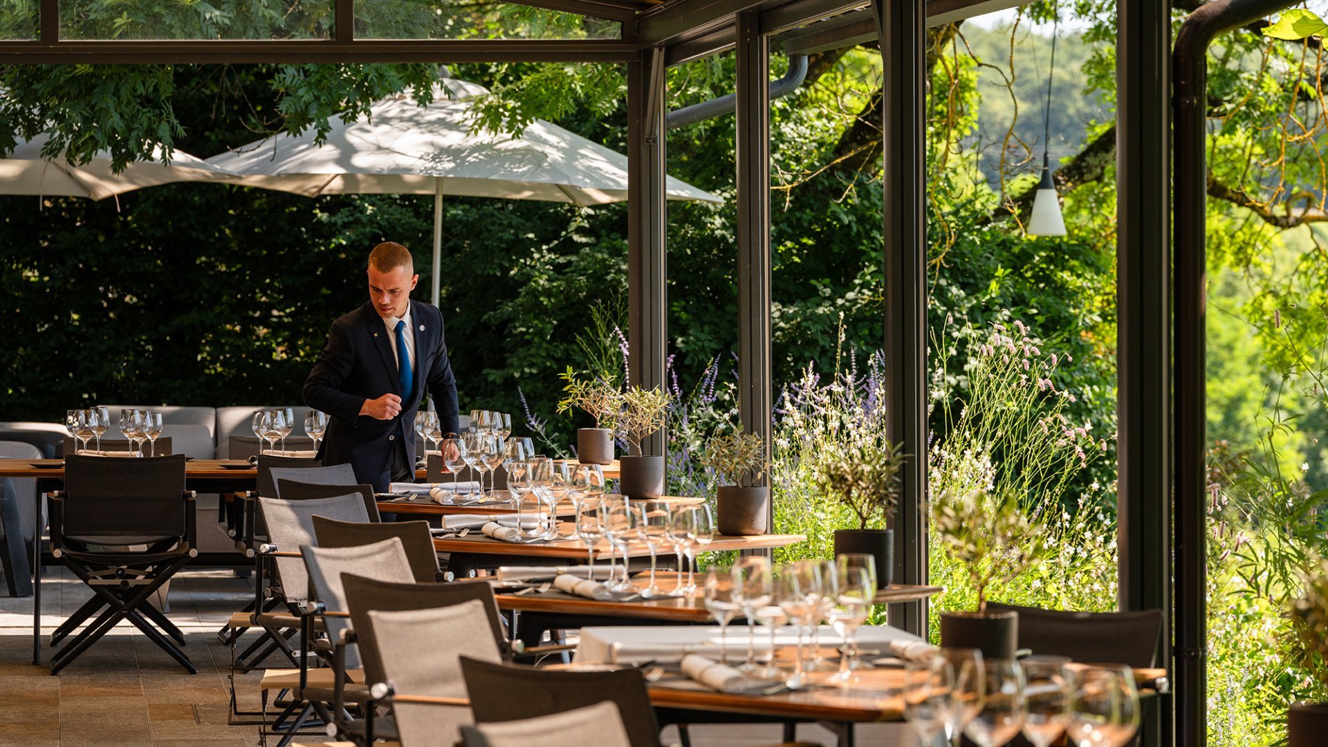Châteauvieux - Terrasse du restaurant